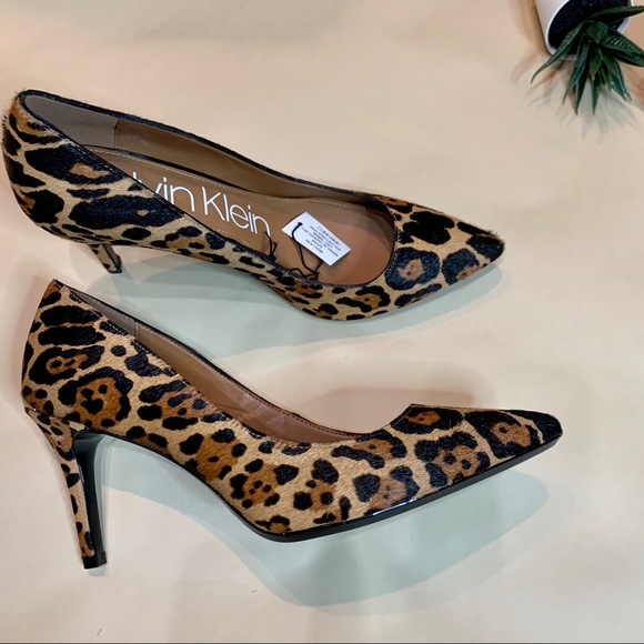 Calvin Klein Shoes - NEW Calvin Klein Leopard Print Pumps [Calf Hair]